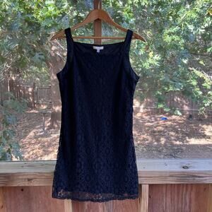 Halo Women's Sleeveless Black Lace Mini Dress Size M. NEW